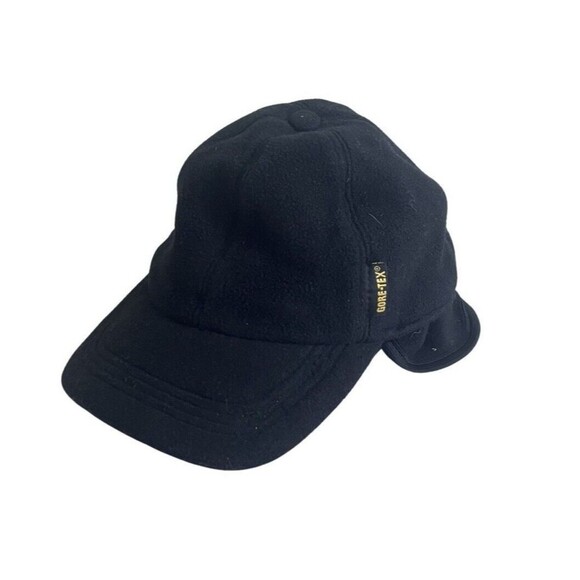 Wigens Flannel Baseball Cap With Earflaps Black Hat Winter Snow Gore-Tex Size S​